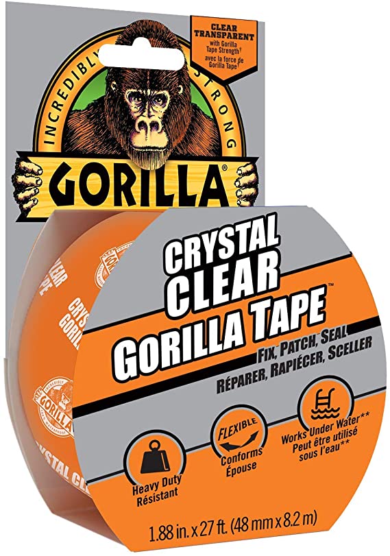 Crystal Clear Gorilla Tape, 8.2 m