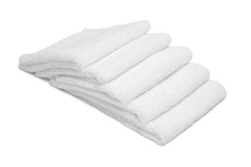 AUTOFIBER Zeroedge Detailing Towel (Pack of 5) Edgeless Microfiber Polishing, Buffing, Window, Glass, Waterless, Rinseless, Car Wash Towels (White)