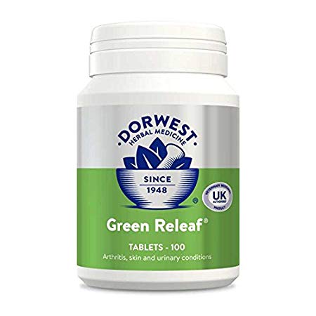 Dorwest Herbs Green Releaf Tablets for Dogs and Cats 100 tablets - formerly known as Mixed Vegetable Tablets