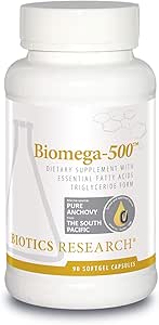 Biotics Research Biomega 500 Omega 3 Fish Oil Supplement, Highly Concentrated Fish Oil with EPA/DHA, Omega 3 Fatty acids, Supports Immune and Cardiovascular 90 Softgels