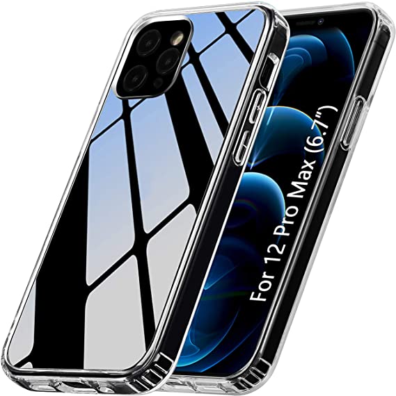 ANEWSIR Compatible with iPhone (6.7 Inch) 12 Pro Max Case, Anti-Scratch Clear Back, TPU frame and soft bumper.