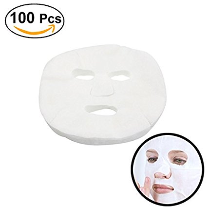 Frcolor 100 Pcs Enlarged Cotton Facial Mask Sheets DIY Cosmetic Face Skin Care Mask