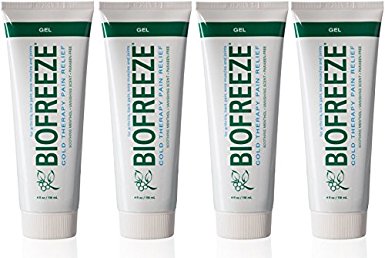 Biofreeze Pain Relieving Gel - 4 Ounce Tube - Pack of 4