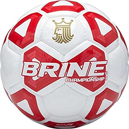 Brine Championship 2.0 Soccer Ball Football Size 5 - New and Improved (Scarlet)