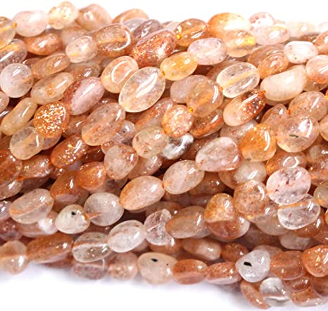 Natural Sunstone Gemstone Beads 6-8mm Nuggets Free Size Chips Semi Precious Beads for DIY Jewerly Making Beads