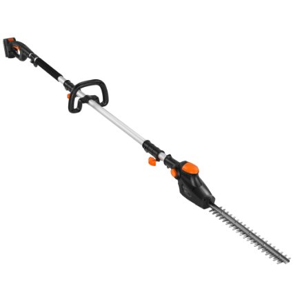 VonHaus 20V Max. Cordless Extension Pole Hedge Trimmer/ Cutter with Adjustable Head, 41cm Blade & Blade Cover - FREE 2 Warranty - POWERED BY PRIMAL