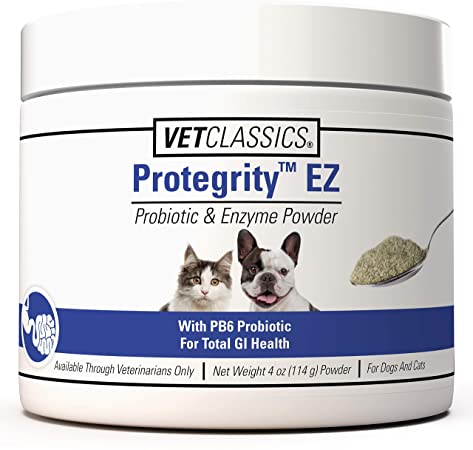 Vet Classics Protegrity EZ Probiotic & Enzyme for Dogs & Cats, with PB6 for Optimal Stomach & Intestinal Balance, Helps Normal Digestive Balance & Gastrointestinal Health