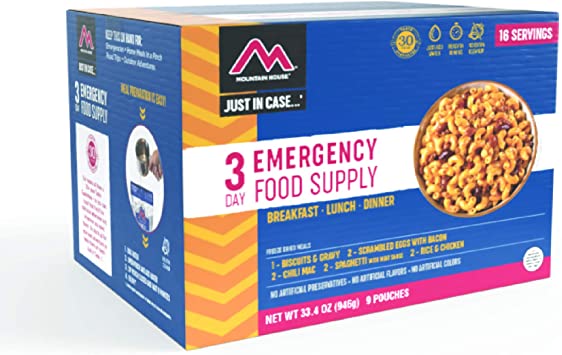 Mountain House 3-Day Emergency Food Supply | Freeze Dried Survival & Emergency Food | 16 Servings