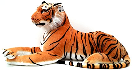 Rohit the Orange Bengal Tiger | 4 Foot Long (Tail Measurement not Included!) Big Stuffed Animal Plush Cat | Shipping from Pennsylvania | By Tiger Tale Toys