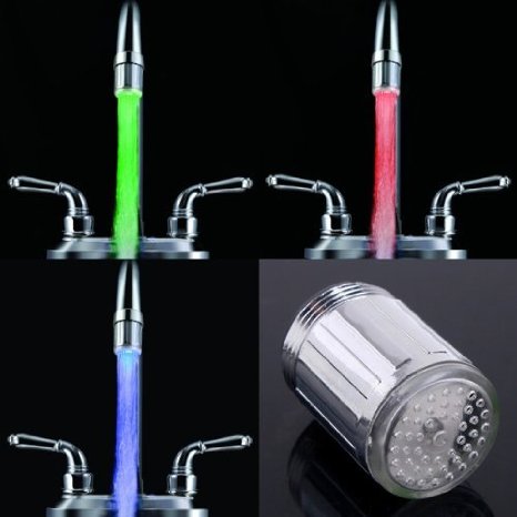 Dragonpad Colorful LED Light Water Stream Faucet Tap 7 Colour Activated By Water Pressure