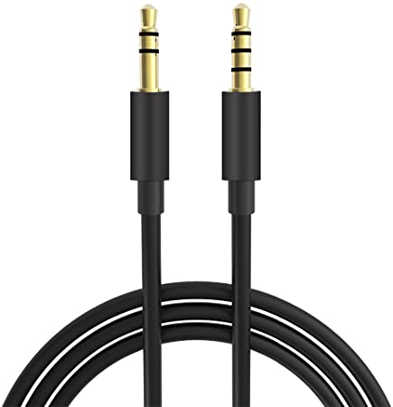 5FT Extra Long Male to Male Universal Aux Audio Stereo Cable for All 3.5mm-Enabled Devices, Apple iPhone, iPad, iPod, HDTV, PC, Phone, Windows, MP3, Headphones, Home/Car Stereos and More (5FT)