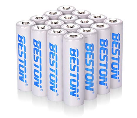 AA Batteries, BESTON Rechargeable NiMH Double A Batteries with High Capacity for Clocks, Remotes, Games Controllers, Toys & Electronic Devices(16 Pack)