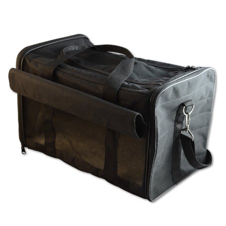 PetsN'all Soft-Sided Pet Carrier Bag - Black, Airline Approved