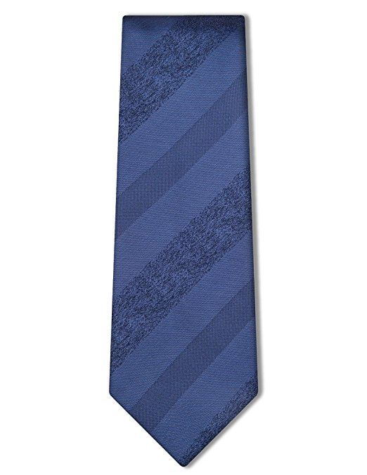 Origin Ties Men's Classic Solid Striped Silk Tie