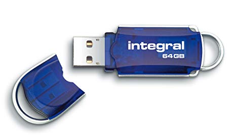 Integral INFD64GBCOU Courier 64 GB USB Flash Drive - Blue