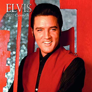 2020 Wall Calendar - Elvis Presley Calendar, 12 x 12 Inch Monthly View, 16-Month, Famous 50s 60s Singer Icon, Includes 180 Reminder Stickers