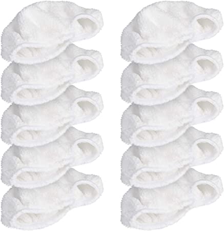 Navaris Microfibre Pads for Steam Cleaner - Set of 10 Replacement Cloths Handheld Steamer 49454 - Washable Wipes for Floor, Wall, Cleaning