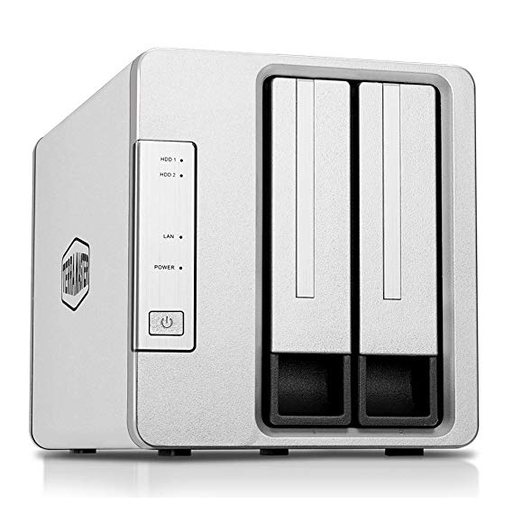TerraMaster F2-210 2-Bay NAS Quad Core 4K Transcoding Media Server Personal Cloud Storage (Diskless)