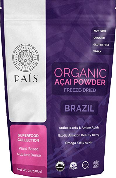 País Superfood Collection, Organic Acai Powder (8oz. Bag / 227g) — Non-GMO & Gluten-Free