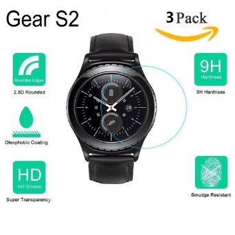 Vancle Samsung Gear S2 Tempered Glass Screen Protector Full Coverage Anti-bubble High Definition  3 Pack
