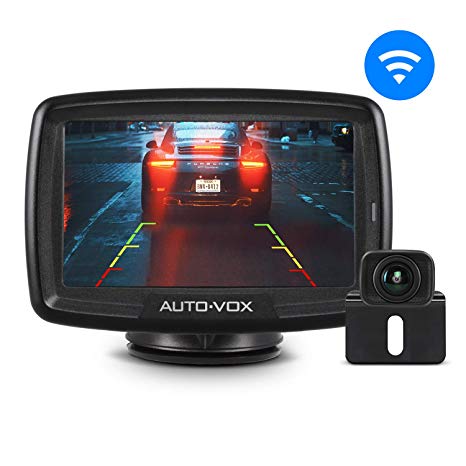 AUTO VOX CS-2 Digital Wireless Backup Camera Kit with Built-in Transmitter, 4.3" Rear View Camera Monitor, Easy Installation Wireless Reversing Camera for Cars,Trucks