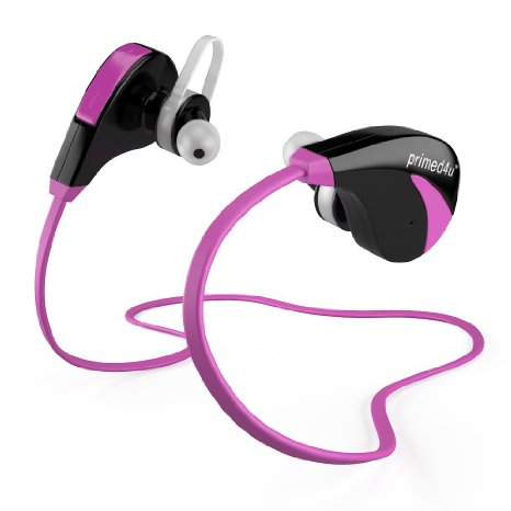 Primed4U Women Headphones Bluetooth Wireless Headset Hot Pink