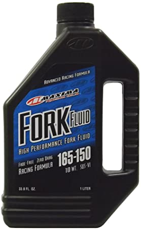 Maxima (59901-10) 165/150 Grade 10WT Zero Drag Formula Racing Fork Fluid - 1 Liter