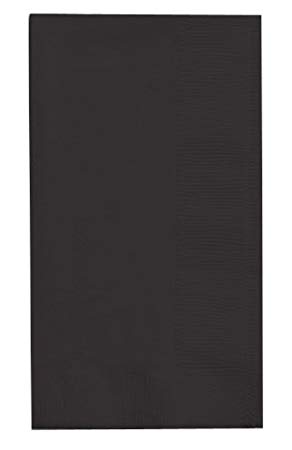 Creative Converting Touch of Color 100 Count 2-Ply Paper Dinner Napkins, Black Velvet - 279134