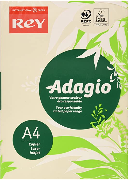 Adagio 201.1204 A4 160 gsm Rey Paper - Ivory (Pack of 250 Sheets)