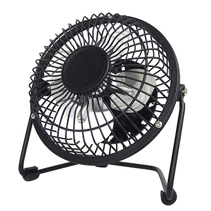LavoHome 4-inch High Velocity Personal Office Black Electric Table Fan