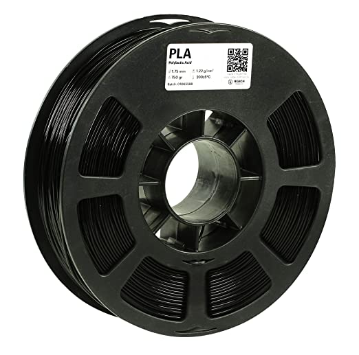 KODAK PLA Filament 1.75mm for 3D Printer, Black PLA, Dimensional Accuracy  /- 0.03mm, 750g Spool (1.7lbs), 1.75 PLA Filament Used as 3D Filament Consumables to Refill Most FDM Printers