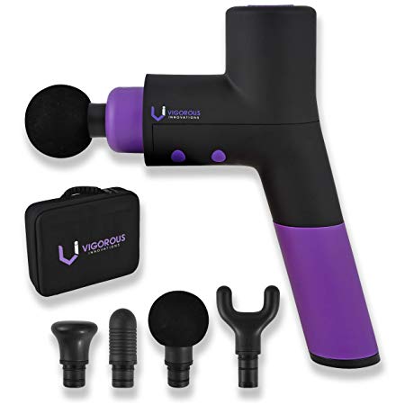VI PRO Percussion Massager | Portable Deep Tissue Massage Gun for Athletes | Strong Handheld Percussion Gun with Ultra Quiet Reduced Noise | Massage Therapy and Recovery for the Entire Body
