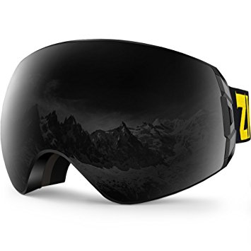 ZIONOR X7 Ski Snowboard Goggles with UV Protection Anti-fog OTG Spherical Lens Anti-slip Strap for Men Women