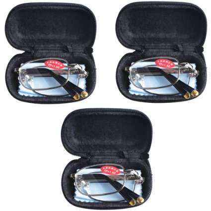 3 PRS Southern Seas Mens Womens Folding Reading & Travel  1.25 Glasses w Case 16 Strengths Available