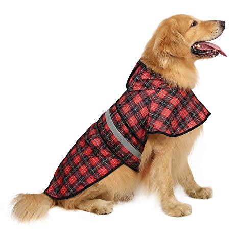 HDE Dog Raincoat Hooded Slicker Poncho for Small to X-Large Dogs and Puppies