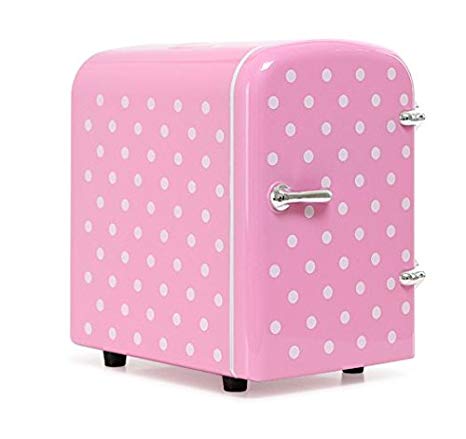 MINI ZZANG MINI-04 Compact Cosmetics Refrigerator Cooler/Warmer Portable Fridge 4Liter Cute [Pink]