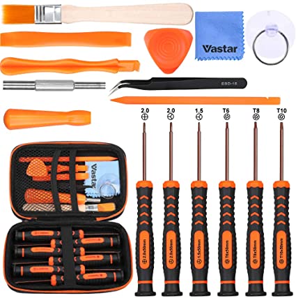 Vastar 17Pcs Triwing Screwdriver Set for Nintendo - Full Professional Screwdriver Bit Repair Tool Kit with S2 Steel for Nintendo New 3DS/2DS XL/NES/SNES Classic (2017)/Nintendo NDS/NDS