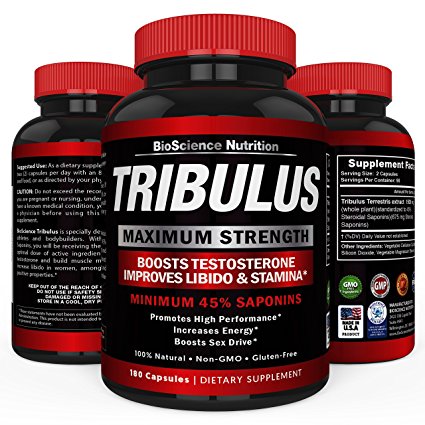 Tribulus Terrestris Extract Powder 45% Steroidal Saponins 1500mg Testosterone Booster BioScience Nutrition USA