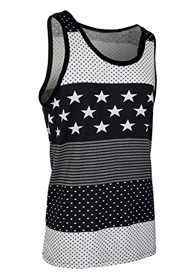 Pacific Surf Men's All-Over Print Tank Slim Fit Muscle Shirt