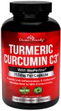 Turmeric Curcumin C3 with BioPerine Black Pepper Extract - 750mg per Capsule 120 Veg Capsules - GMO Free Tumeric Standardized to 95 Curcuminoids for Maximum Potency