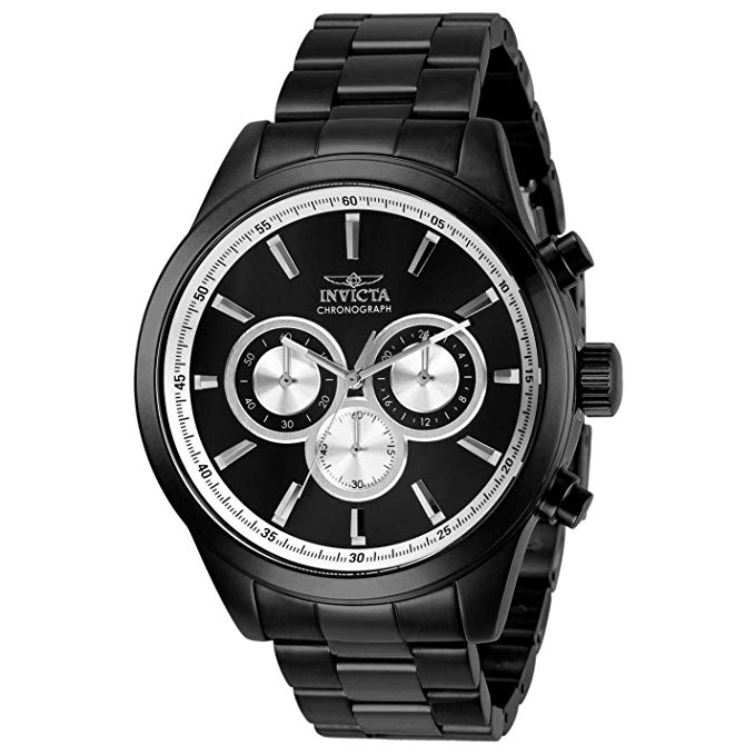 Invicta 29171 Men's Specialty Black & Silver Tone Dial Watch