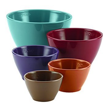 Rachael Ray 5 Piece Cucina Melamine Nesting Measuring Cups, Assorted