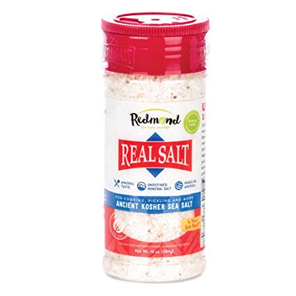 Redmond Real Sea Salt - Natural Unrefined Organic Gluten Free Kosher, 10 Ounce Shaker
