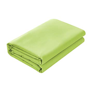 BASIC CHOICE Flat Sheet, Breathable, Extra Soft Microfiber 2000 Bedding Top Sheet - Wrinkle, Fade, Stain Resistant - Hypoallergenic - (Lime Green, Twin)