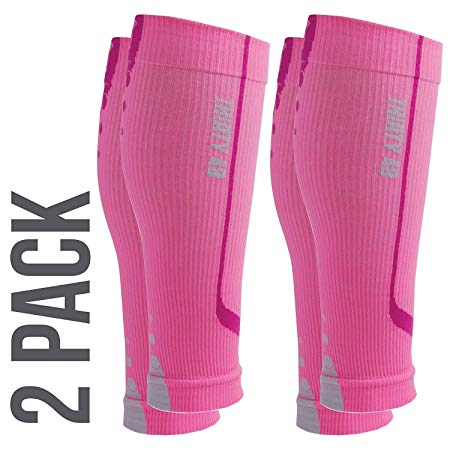 Graduated Calf Compression Sleeves by Thirty48 | 15-20 OR 20-30 mmHg | Maximize Faster Recovery by Increasing Oxygen to Muscles