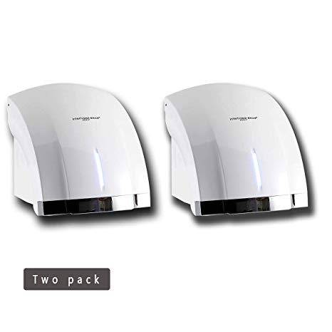 interhasa! Premium Quality High Speed 1800W Automatic Electric Commercial Hand Dryer (2 pack-110V) Color:White