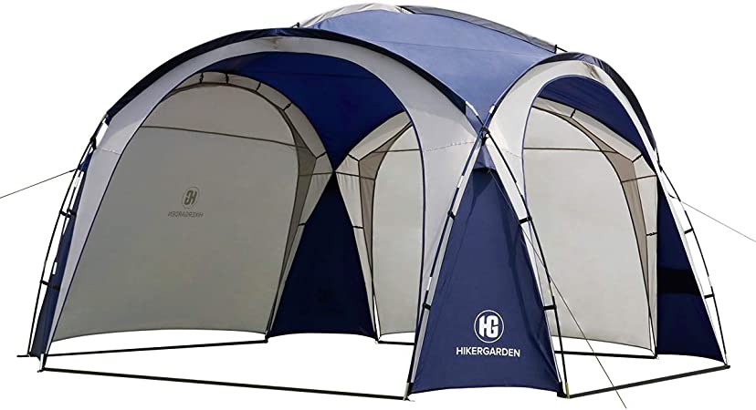 HG Camping Sun Shelter Beach Tent Backyard Canopy, Instant Easy up Cabana, Portable Rainproof, Waterproof, Sturdy, Ideal for Outdoor Sports Events, Family Picnics, Gathering, 12’X12’X90”