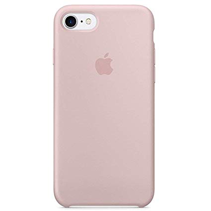 Silicone Phone Case iPhone 8/ iPhone 7(4.7nch), Pink Sand Liquid Silicone Gel Rubber Case Soft Microfiber Cloth Lining Cushion