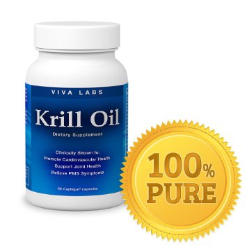 Viva Labs Krill Oil formerly Everest Nutrition 100 Pure Cold Pressed Antarctic Krill Oil 8211 Highest Levels of Omega-3s in the Industry 1250mgserving 60 Capliques