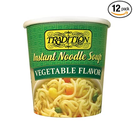 Tradition Instant Noodle Soup Cup, Vegetable, 2.29 Ounce (Pack of 12)